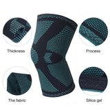 Maxbell Knee Pad Nylon Knee Sleeve Non-slip Patella Brace Support Protector Green L