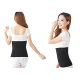 Unisex Cashmere Waistband Waist Warmer Abdominal Kidney Binder Belt Black