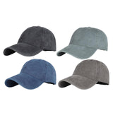 Maxbell Fashion Baseball Cap Washed Cotton Hat Adjustable Plain Dad Men Hat Black