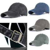 Maxbell Fashion Baseball Cap Washed Cotton Hat Adjustable Plain Dad Men Hat Black