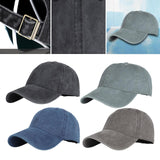 Maxbell Fashion Baseball Cap Washed Cotton Hat Adjustable Plain Dad Men Hat Black