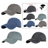 Maxbell Fashion Baseball Cap Washed Cotton Hat Adjustable Plain Dad Men Hat Black