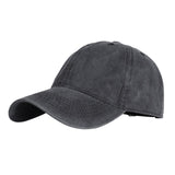 Maxbell Fashion Baseball Cap Washed Cotton Hat Adjustable Plain Dad Men Hat Black