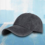 Maxbell Fashion Baseball Cap Washed Cotton Hat Adjustable Plain Dad Men Hat Black