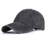 Maxbell Fashion Baseball Cap Washed Cotton Hat Adjustable Plain Dad Men Hat Black