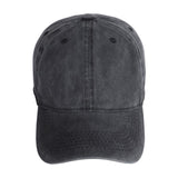 Maxbell Fashion Baseball Cap Washed Cotton Hat Adjustable Plain Dad Men Hat Black