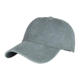 Fashion Baseball Cap Washed Cotton Hat Adjustable Plain Dad Men Hat Gray