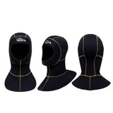 Maxbell Diving Wetsuit Hood Adults Surfing Thermal Hat Dive Gear Yellow Seam S