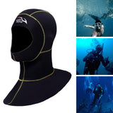 Maxbell Diving Wetsuit Hood Adults Surfing Thermal Hat Dive Gear Yellow Seam S