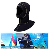 Maxbell Diving Wetsuit Hood Adults Surfing Thermal Hat Dive Gear Yellow Seam S