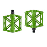 Maxbell Bicycle Metal Alloy Flat Platform Pedals MTB Road Mountain Bike Pedal Green