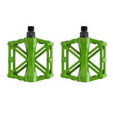 Maxbell Bicycle Metal Alloy Flat Platform Pedals MTB Road Mountain Bike Pedal Green