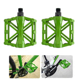Maxbell Bicycle Metal Alloy Flat Platform Pedals MTB Road Mountain Bike Pedal Green