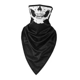 Face Mask Balaclava Tube Bandana Cover Neck Gaiter Scarf White Skull