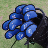 Maxbell 10Pcs/Pack Meshy Golf Iron Covers Set Headcover Fit Most Irons  blue