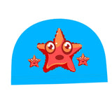 Maxbell Swim Cap Kids Bathing Swimming Hat Girl Boy Animal Print Cap Blue Starfish