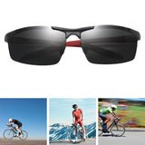 Polarized Sunglasses Men Driving Golf UV 400 Goggles Black+Red Leg