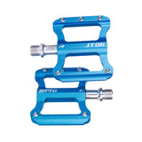 Maxbell Bicycle Flat Pedals Mountain Road Bike Platform Pedals Bearing 9/16'' Blue