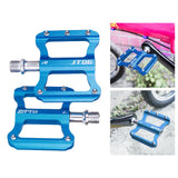 Maxbell Bicycle Flat Pedals Mountain Road Bike Platform Pedals Bearing 9/16'' Blue