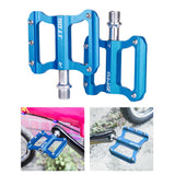 Maxbell Bicycle Flat Pedals Mountain Road Bike Platform Pedals Bearing 9/16'' Blue