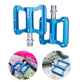 Maxbell Bicycle Flat Pedals Mountain Road Bike Platform Pedals Bearing 9/16'' Blue