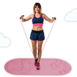 Maxbell Anti-Skid Skipping Rope Mat Fitness Yoga Pilates Exercise Knee Protect Mats Pink
