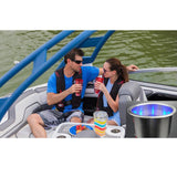 Maxbell Stainless Steel Cup Bottle LED Drink Holder DC12V Light Truck Yacht Blue