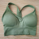 Maxbell Comfort Sports Bra Yoga Crop Top Vest Running Underwear Green XL