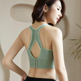 Maxbell Comfort Sports Bra Yoga Crop Top Vest Running Underwear Green XL