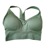 Maxbell Comfort Sports Bra Yoga Crop Top Vest Running Underwear Green XL