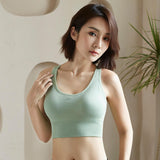 Maxbell Comfort Sports Bra Yoga Crop Top Vest Running Underwear Green XL