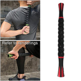 Maxbell Muscle Roller Massage Stick for Athletes 17" Body Massager Black Red