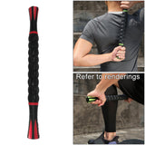 Maxbell Muscle Roller Massage Stick for Athletes 17" Body Massager Black Red