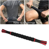 Maxbell Muscle Roller Massage Stick for Athletes 17" Body Massager Black Red
