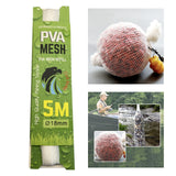 Maxbell PVA Fishing Bait Bag Fishing Lure Water Soluble Mesh Tube Tackles 18mmx5m