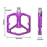Maxbell MTB Bicycle Pedals 9/16 Lightweight Sealed Bearing Flat Pedal Purple