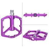 Maxbell MTB Bicycle Pedals 9/16 Lightweight Sealed Bearing Flat Pedal Purple
