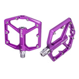 Maxbell MTB Bicycle Pedals 9/16 Lightweight Sealed Bearing Flat Pedal Purple