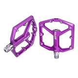 Maxbell MTB Bicycle Pedals 9/16 Lightweight Sealed Bearing Flat Pedal Purple