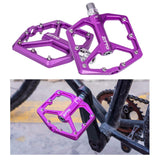 Maxbell MTB Bicycle Pedals 9/16 Lightweight Sealed Bearing Flat Pedal Purple