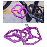 Maxbell MTB Bicycle Pedals 9/16 Lightweight Sealed Bearing Flat Pedal Purple