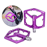 Maxbell MTB Bicycle Pedals 9/16 Lightweight Sealed Bearing Flat Pedal Purple
