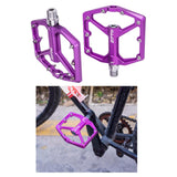 Maxbell MTB Bicycle Pedals 9/16 Lightweight Sealed Bearing Flat Pedal Purple