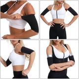 Arms Slimming Shaper Compression Sleeves Slimming Upper Arm Belt Weight Loss Silver L XL