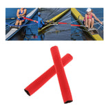 Maxbell 2Pcs Diving Fabric Non-slip Paddle Grip Protect Sleeves Prevent Covers Wrap Red