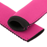 Maxbell 2Pcs Diving Fabric Non-slip Paddle Grip Protect Sleeves Prevent Covers Wrap Rose Red