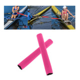 Maxbell 2Pcs Diving Fabric Non-slip Paddle Grip Protect Sleeves Prevent Covers Wrap Rose Red