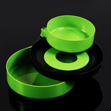 Maxbell Mini Magnetic Pull Bait Tray 360 Degree for Camping Hiking with Spike