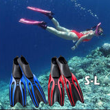 Maxbell Adult Diving Fin Full Foot Flippers Water Sports Beginner Swim Snorkeling Red Black S