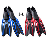 Maxbell Adult Diving Fin Full Foot Flippers Water Sports Beginner Swim Snorkeling Red Black S